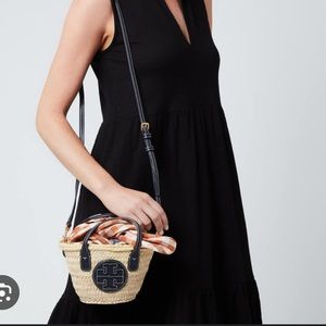 Tory Burch Ella Straw Basket Micro